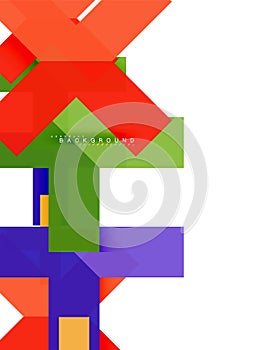 Multicolored abstract geometric shapes, geometry background for web banner