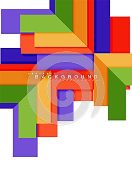 Multicolored abstract geometric shapes, geometry background for web banner