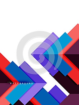 Multicolored abstract geometric shapes, geometry background for web banner