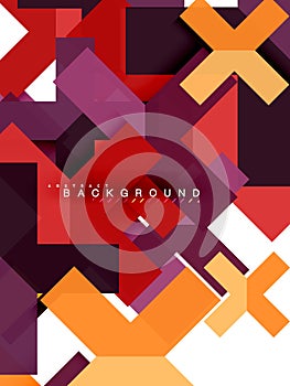 Multicolored abstract geometric shapes, geometry background for web banner