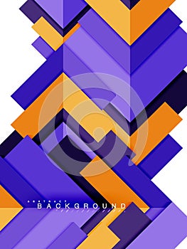 Multicolored abstract geometric shapes, geometry background for web banner