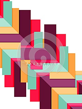 Multicolored abstract geometric shapes, geometry background for web banner