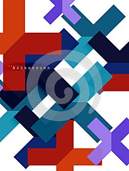 Multicolored abstract geometric shapes, geometry background for web banner