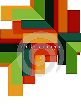 Multicolored abstract geometric shapes, geometry background for web banner