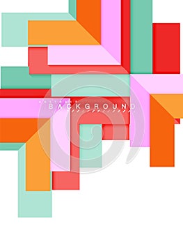 Multicolored abstract geometric shapes, geometry background for web banner