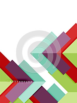 Multicolored abstract geometric shapes, geometry background for web banner