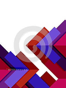 Multicolored abstract geometric shapes, geometry background for web banner