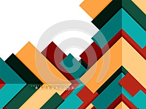 Multicolored abstract geometric shapes, geometry background for web banner