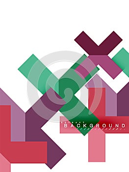 Multicolored abstract geometric shapes, geometry background for web banner