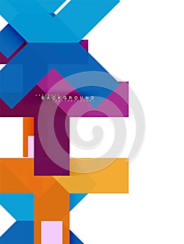 Multicolored abstract geometric shapes, geometry background for web banner