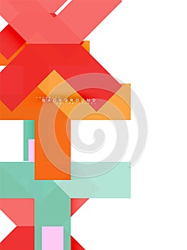 Multicolored abstract geometric shapes, geometry background for web banner