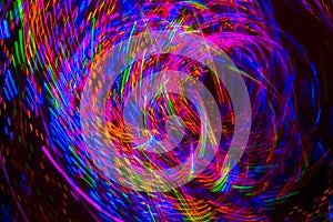 Multicolored abstract lights motion blur