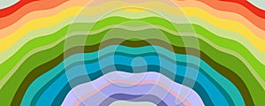 Multicolored abstract rainbow texture wavy background. Perfect design for posters, cards, banners, print. Hand drawn vector