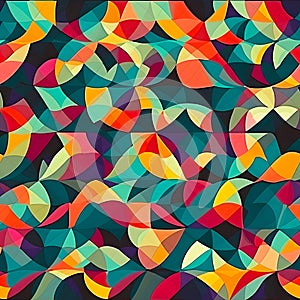 Multicolored abstract seamless mosaic pattern background