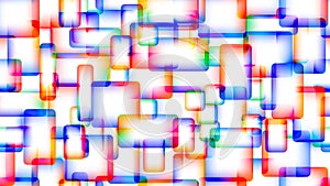 Multicolored abstract seamless pattern of overlapping transparent rectangles. Vector illustration