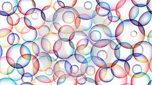 Multicolored abstract seamless pattern of soap bubbles. Vector illustration