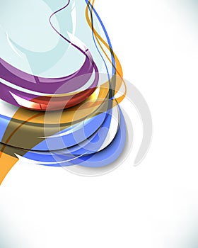 Multicolored abstract wave template background