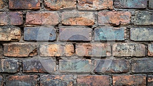 Multicolored Aged Brick Wall Texture Background