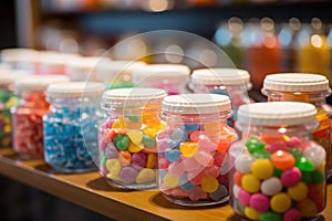 A multicolored array of delicious confections at the candy counter