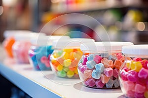 A multicolored array of delicious confections at the candy counter