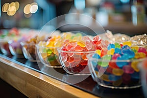 A multicolored array of tempting confections at the candy counter