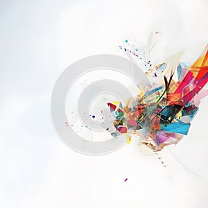 A vibrant background filled with bold, multicolored abstract patterns. photo