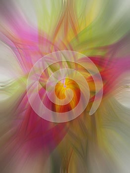 Multicolored and artistic twirl made in an abstract