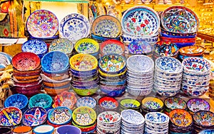 Multicolored authentic lamps Grand Bazaar in Istanbul