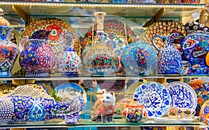 Multicolored authentic lamps Grand Bazaar in Istanbul