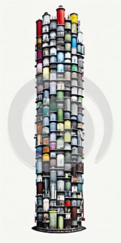 multicolored babel tower
