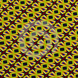 Multicolored background with symmetrical patterns.