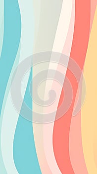 Multicolored Background with Wavy Lines