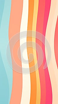 Multicolored Background with Wavy Lines