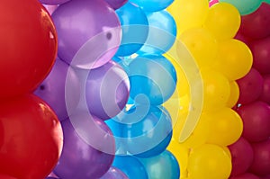 Multicolored balloons as decoration