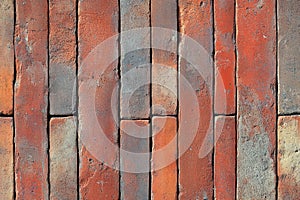 Multicolored brick wall texture background rustic design