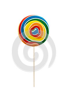 Multicolored bright delicious lolipop.