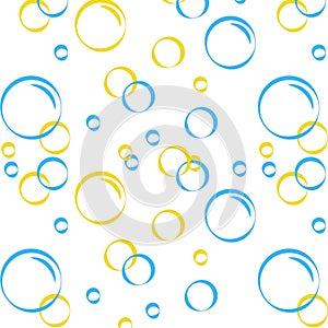 Multicolored bubbles seamless pattern