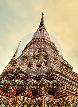 Multicolored Buddhist temple