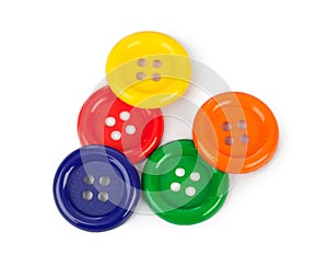 Multicolored buttons