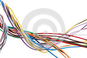 Multicolored cable photo
