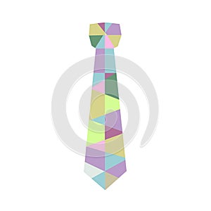 A multicolored checkered funny necktie