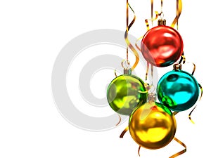 Multicolored christmas balls