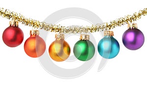 Multicolored Christmas balls photo