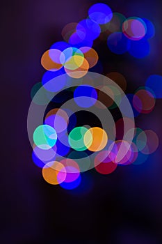 Multicolored Christmas bokeh