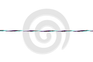 Multicolored computer cable isolated on white