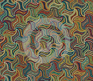 Multicolored concentric wavy lines . Seamless repeating vector pattern.