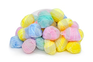 Multicolored cotton balls