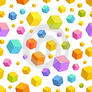 Multicolored cubes - pattern