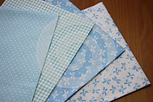 Multicolored fabric cuts