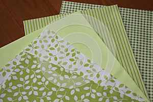 Multicolored fabric cuts